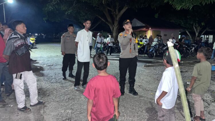Polsek Pasanea Sterilkan Malam Takbiran, Ratusan Warga Pawai Tertib Tanpa Miras dan Balap Liar